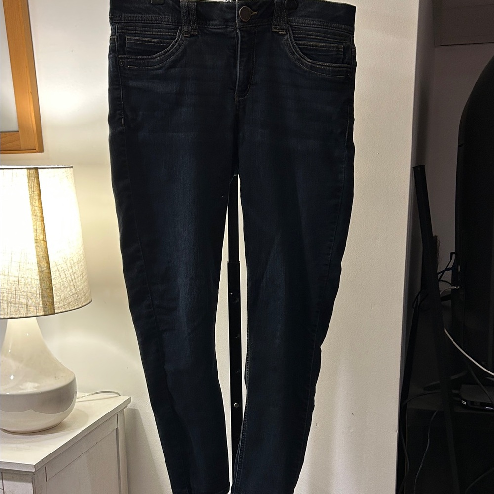 Democracy Women’s Skinny Jeans in Dark Black Wash